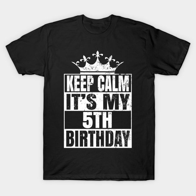 5 Years Old 5th B-Day Vintage Retro Gifts T-Shirt by Grabitees